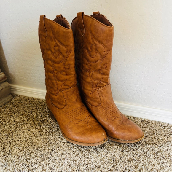 Women's West Blvd Cowboy Boots Brown 8.5 - Picture 3 of 7